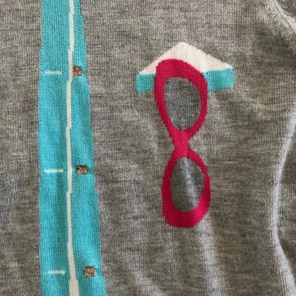 Kate Spade New York GapKids Cardigan Graphic Crewneck Sweater 14/16 - Picture 9 of 11